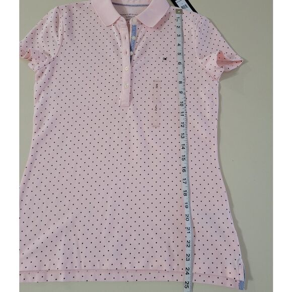 Tommy Hilfiger Classic Fit Pink Dotted Women's Polo - Picture 8 of 15